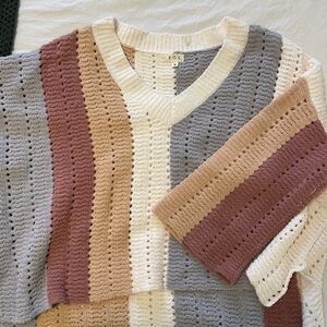 POL Women's Multicolor Striped Sweater